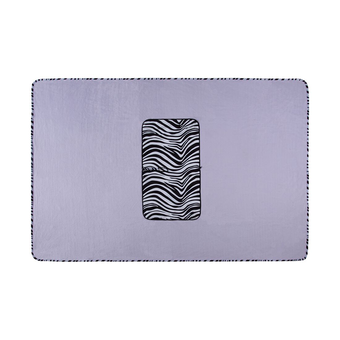 Cabin Crew Blanket and Cushion - Black/White/Lilac, , scaau_hi-res