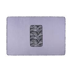 Cabin Crew Blanket and Cushion - Black/White/Lilac, , scaau_hi-res