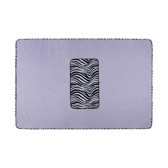Cabin Crew Blanket and Cushion - Black/White/Lilac, , scaau_hi-res