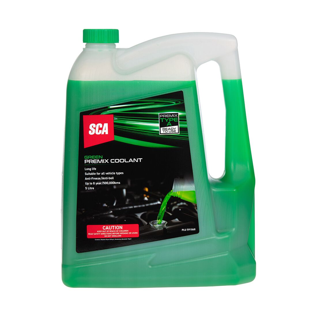 SCA Green Long Life Coolant Premix - 5 Litres, , scaau_hi-res