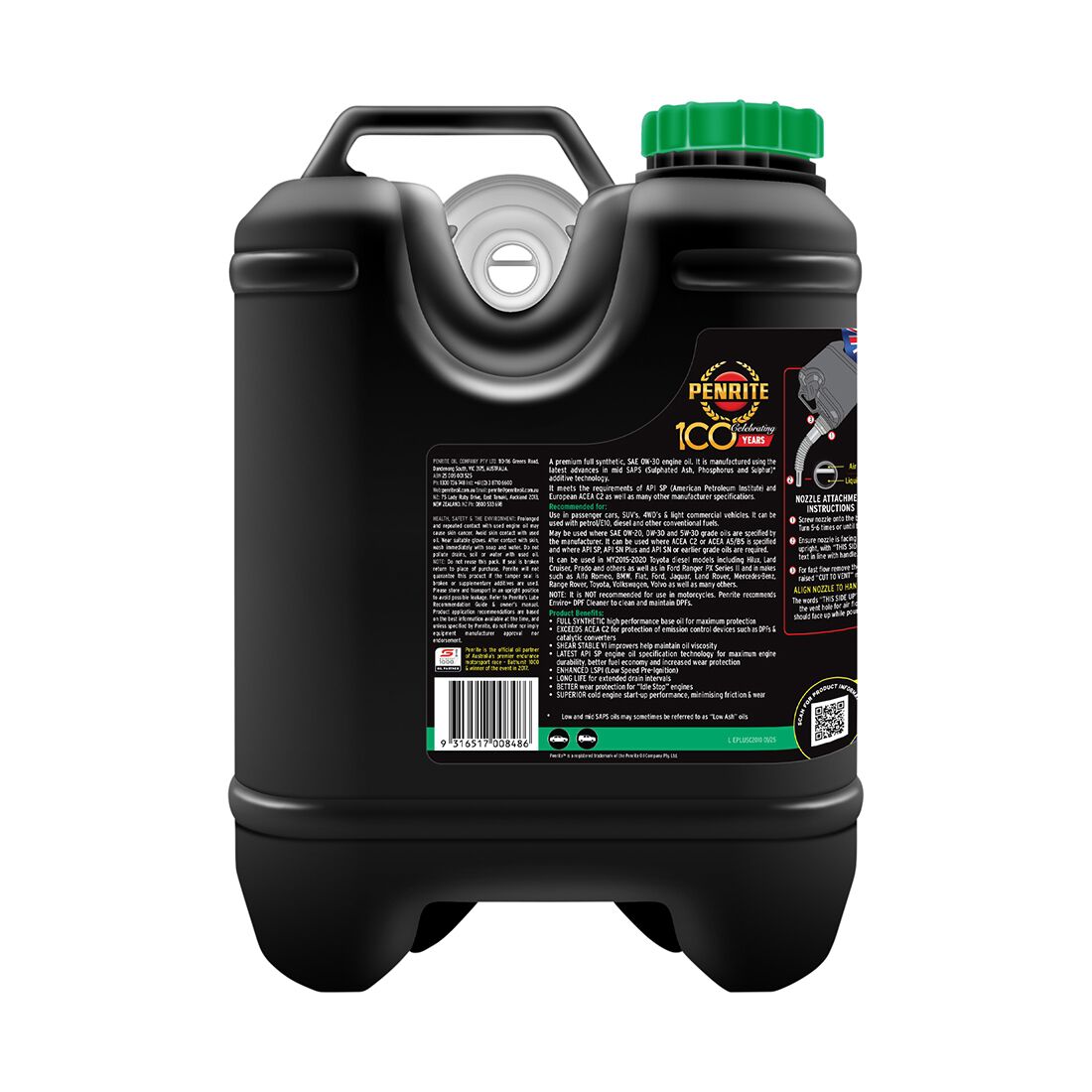 Penrite Enviro+ C2 Engine Oil 0W-30 10 Litre, , scaau_hi-res