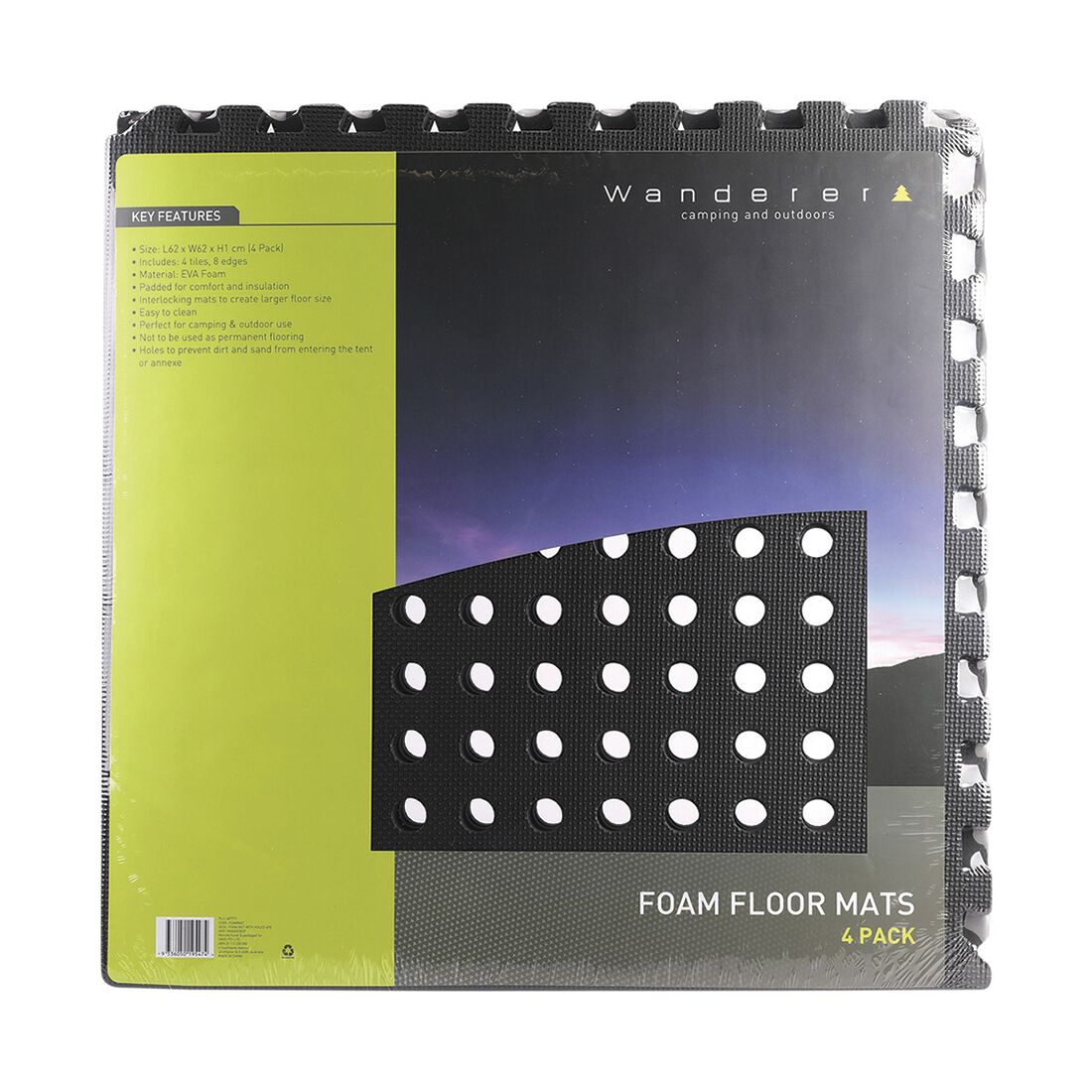 Wanderer Foam Mat with Holes 4 Pack, , scaau_hi-res