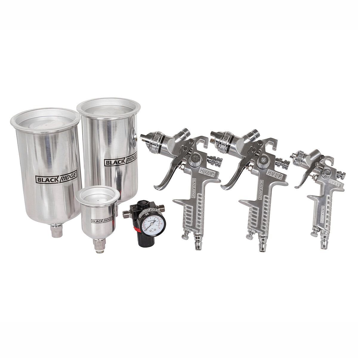 Blackridge Air Spray Gun Kit HVLP 4 Piece, , scaau_hi-res