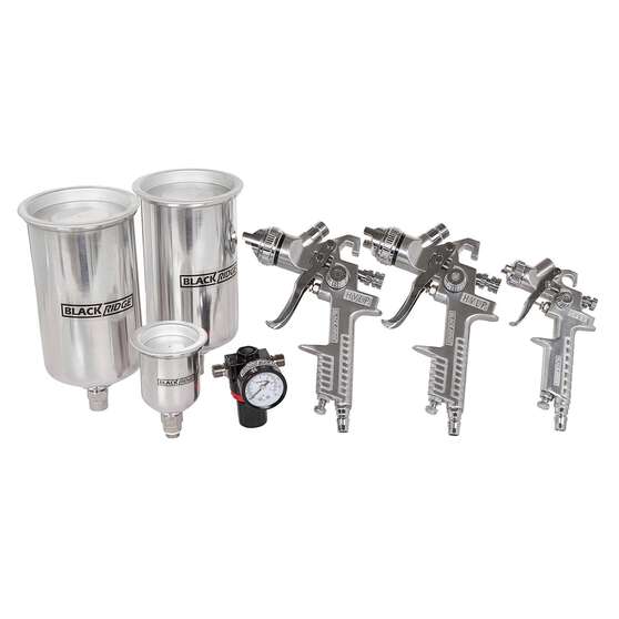 Blackridge Air Spray Gun Kit HVLP 4 Piece, , scaau_hi-res