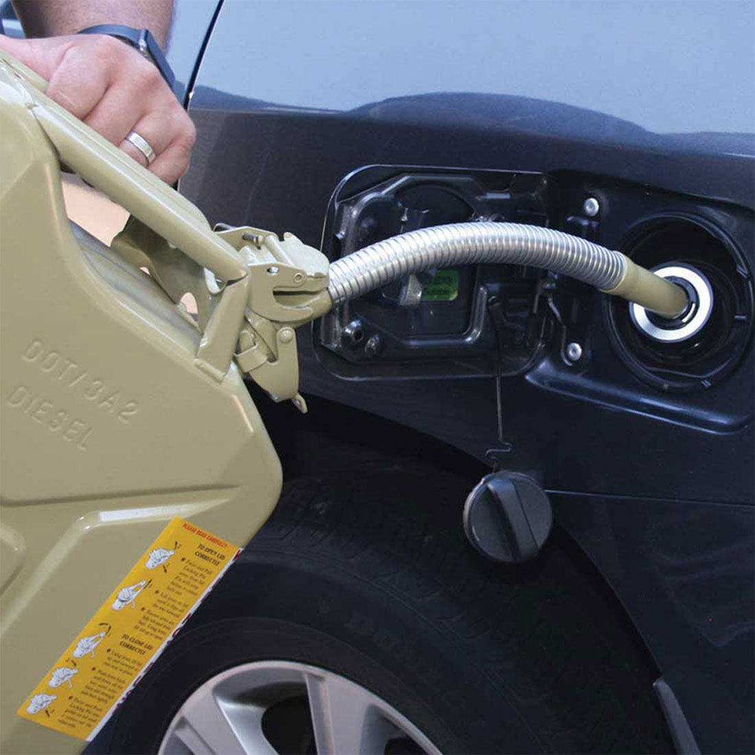 Pro Quip Metal Jerry Can Pourer Diesel, , scaau_hi-res