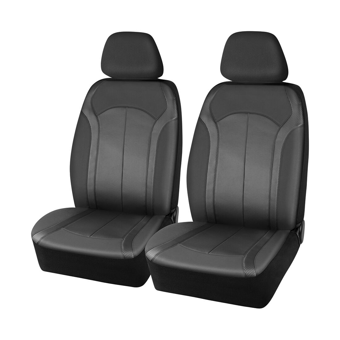 SCA Seat Cover Sports Black Leather Look, Adjustable Headrests, Airbag Compatible, Size 30A, , scaau_hi-res