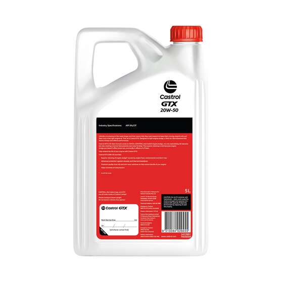 Castrol GTX Engine Oil, 20W-50, 5 Litres, , scaau_hi-res