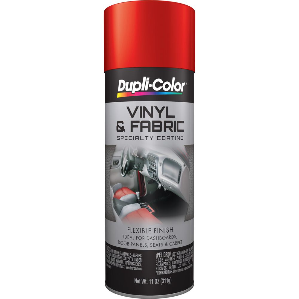 DupliColor Aerosol Paint, Vinyl and Fabric Paint Red, 311g