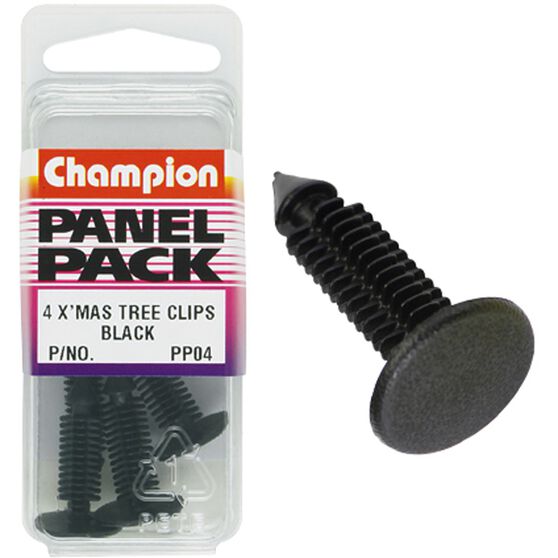 Champion Panel Pack Christmas Tree Clips PP04, Black Supercheap Auto