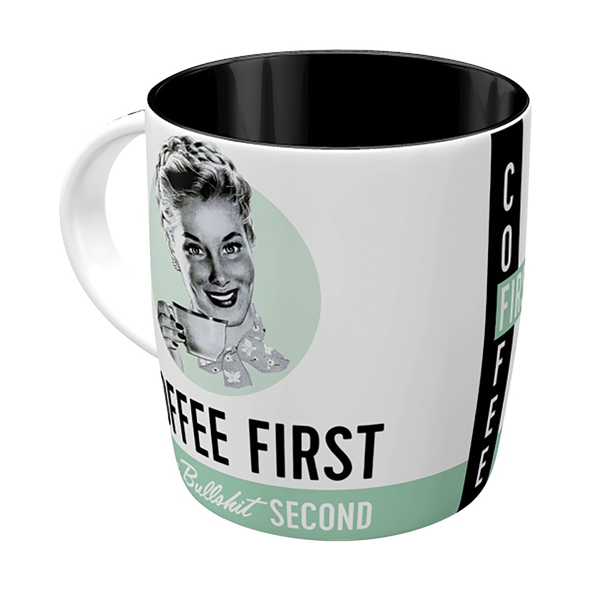 Nostalgic-Art Ceramic Mug Coffee First Your Bullshit Second, , scaau_hi-res
