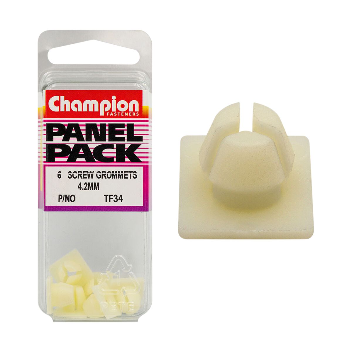 Champion Handy Pack Screw Grommets 8g TF34, 8.3mmx8.3mm, 4.2mm Screw, , scaau_hi-res