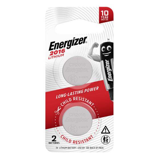 Energizer Lithium Coin Battery CR2016 2 Pack, , scaau_hi-res