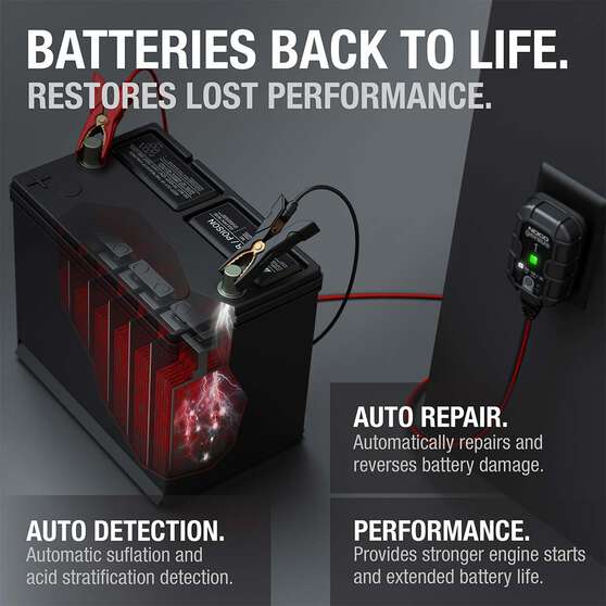 NOCO Genius 1 Battery Charger 6V/12V 1 Amp, , scaau_hi-res