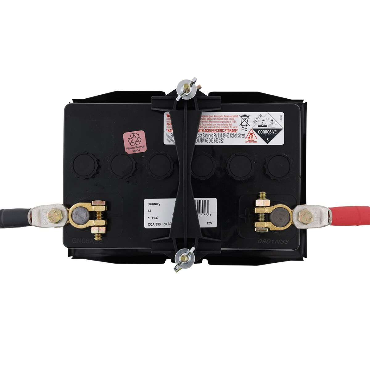 Century Battery Terminal, Solid Brass, Bolt Type - Positive, , scaau_hi-res