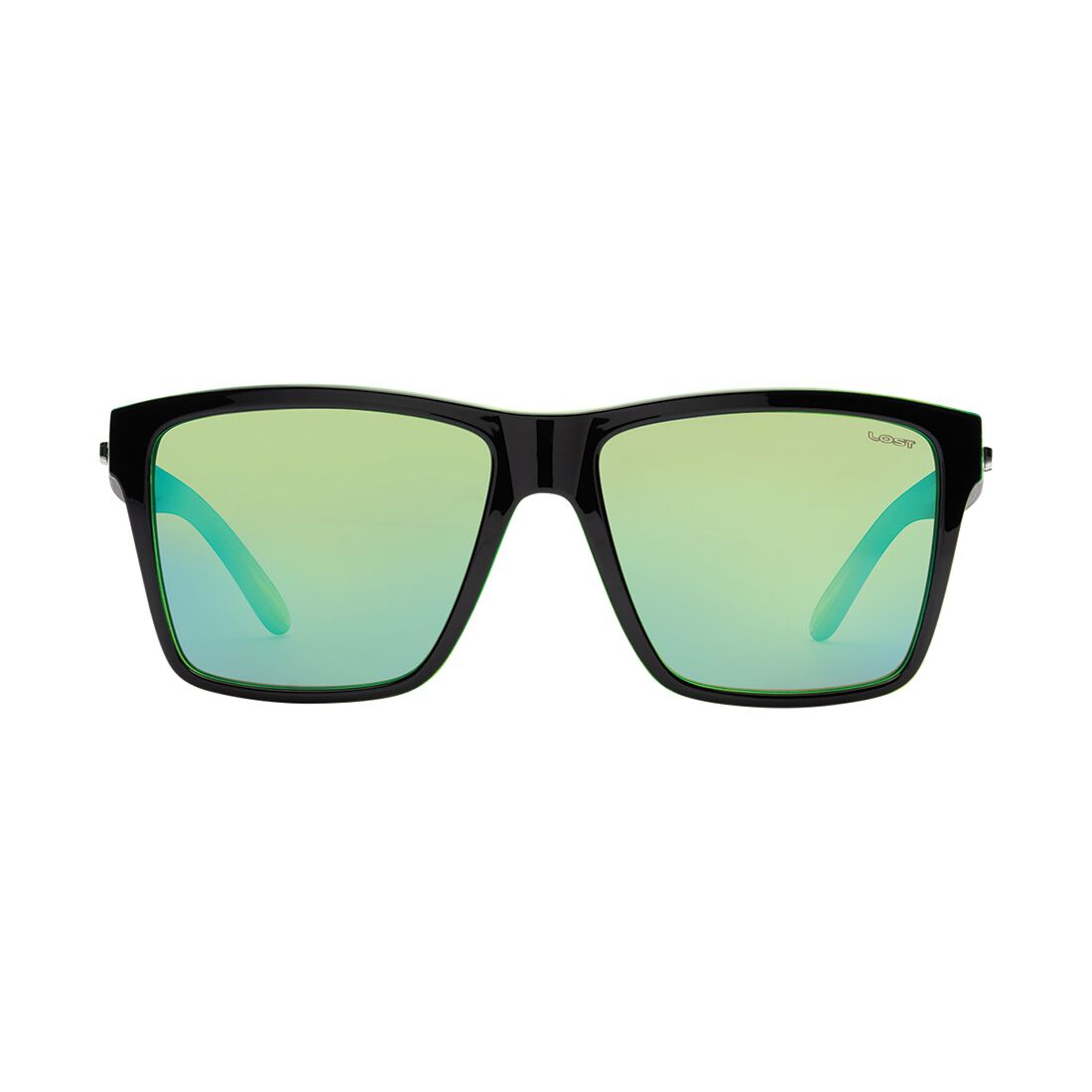 Lost Malibu Mirror Sunglasses Black/Green, , scaau_hi-res