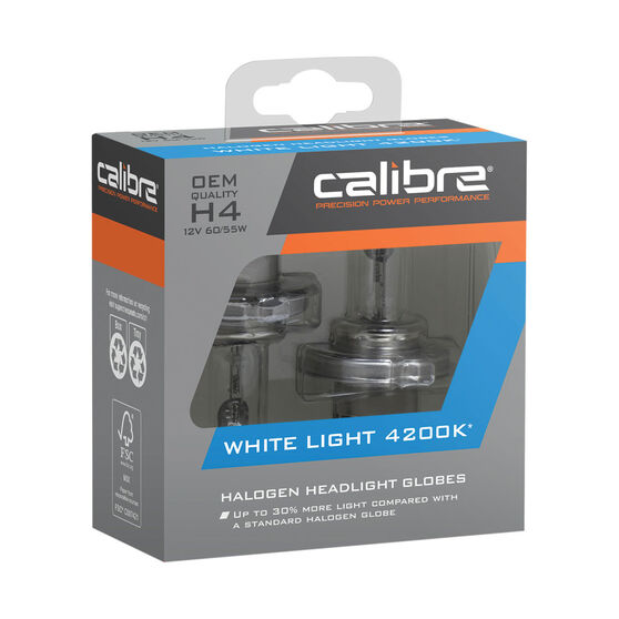 calibre headlight globes h4 12v 60 55w white light supercheap auto