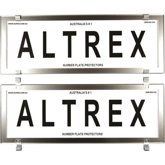 Altrex Number Plate Protector 6 Figure Clear Chrome