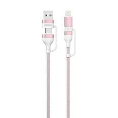 Cabin Crew USB-C/USB-A to USB-C/Lightning Magnetic Cable Pink, , scaau_hi-res