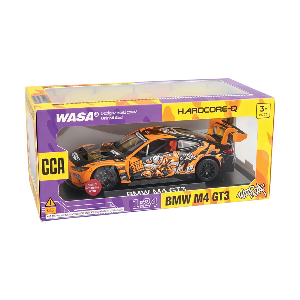 Die Cast WASA 1:24 BMW M4 GT3 - Yellow, , scaau_hi-res