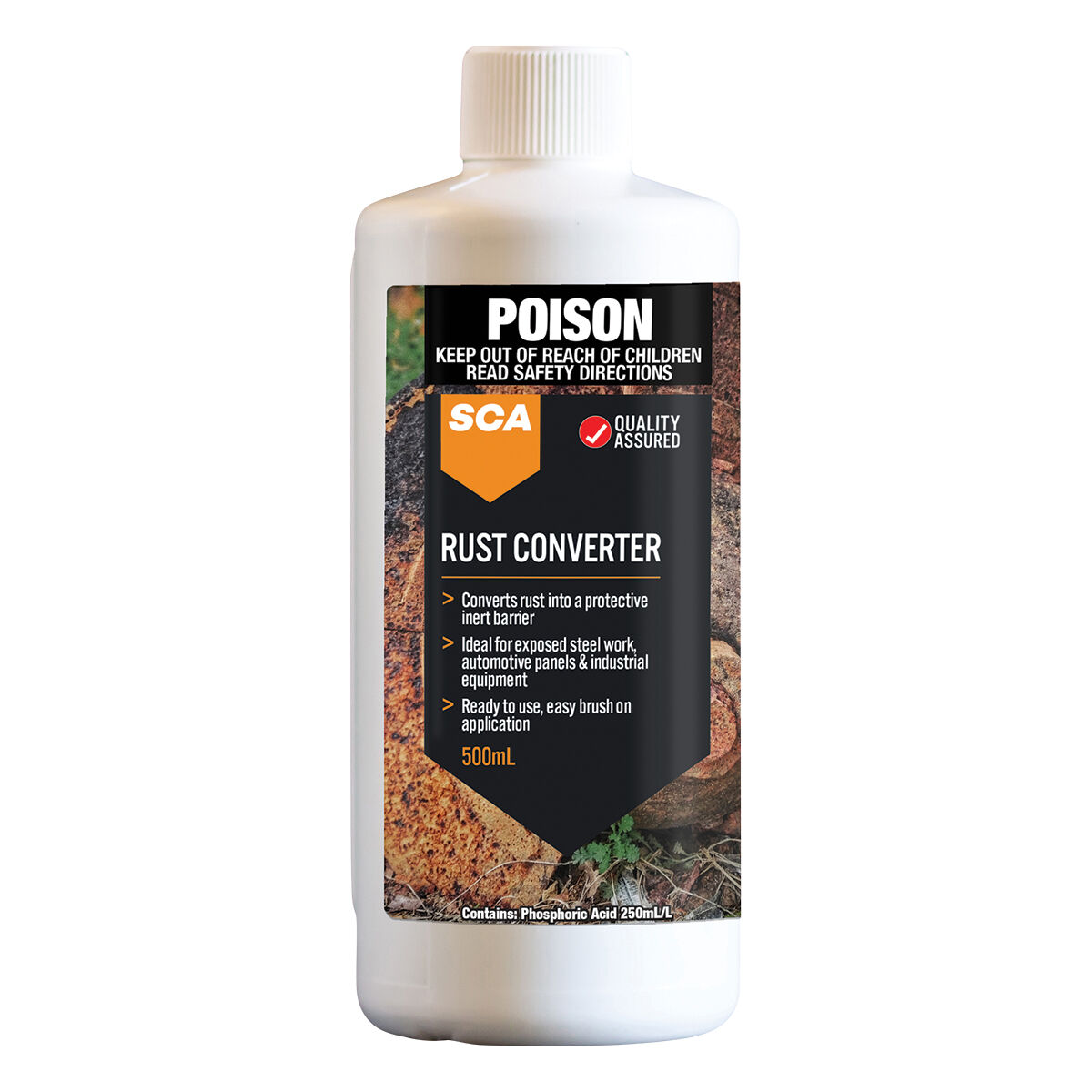 Auto rust converter outlet