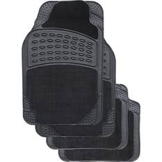 SCA Combo Carpet/PVC Car Floor Mats - Set of 4, Black, , scaau_hi-res