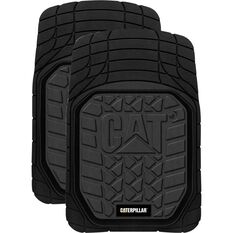 Caterpillar Car Floor Mats Rubber Black Front Pair, , scaau_hi-res