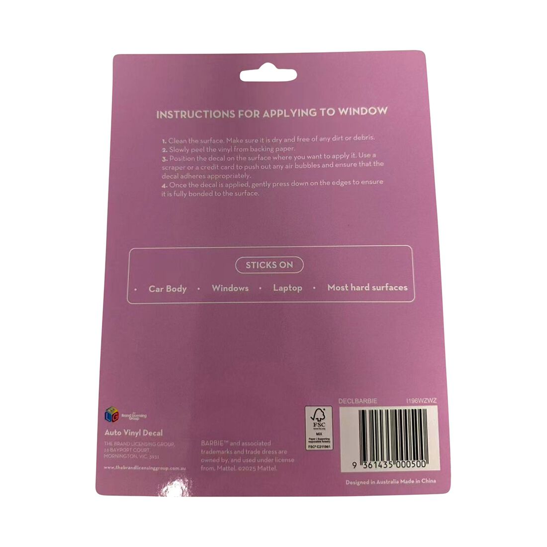 Vinyl Sticker Barbie, , scaau_hi-res