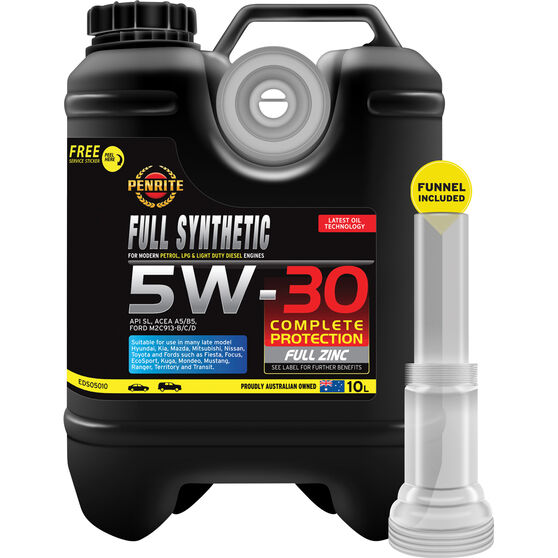 Penrite Full Synthetic Engine Oil 5W-30 10 Litre, , scaau_hi-res