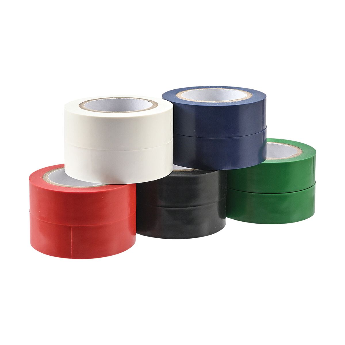 SCA PVC Electrical Tapes - Assorted Colour, 18mm x 10m, 10 Pack, , scaau_hi-res