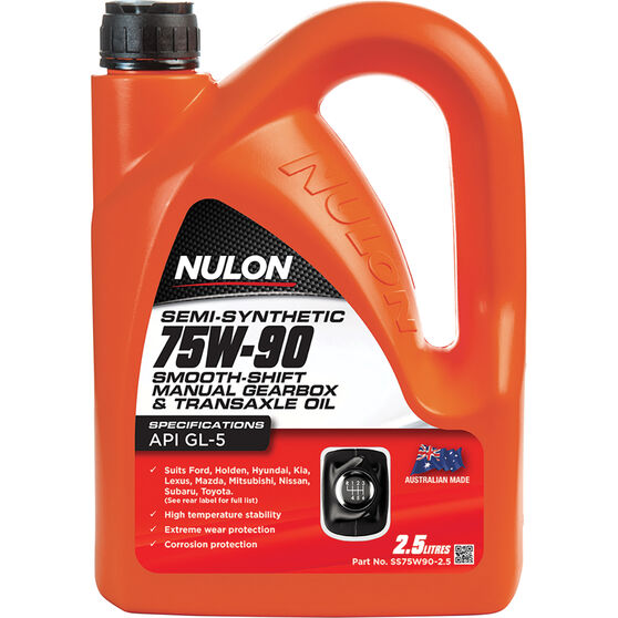 Nulon Gear Oil 75W-90 Semi Synthetic 2.5 Litre, , scaau_hi-res