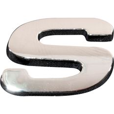 SCA 3D Chrome Badge Letter S, , scaau_hi-res