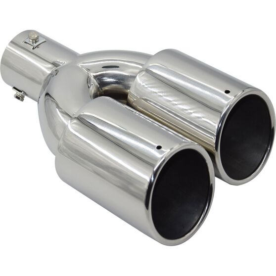 Street Series Stainless Steel Exhaust Tip Twin Angle Cut Rolled Tip