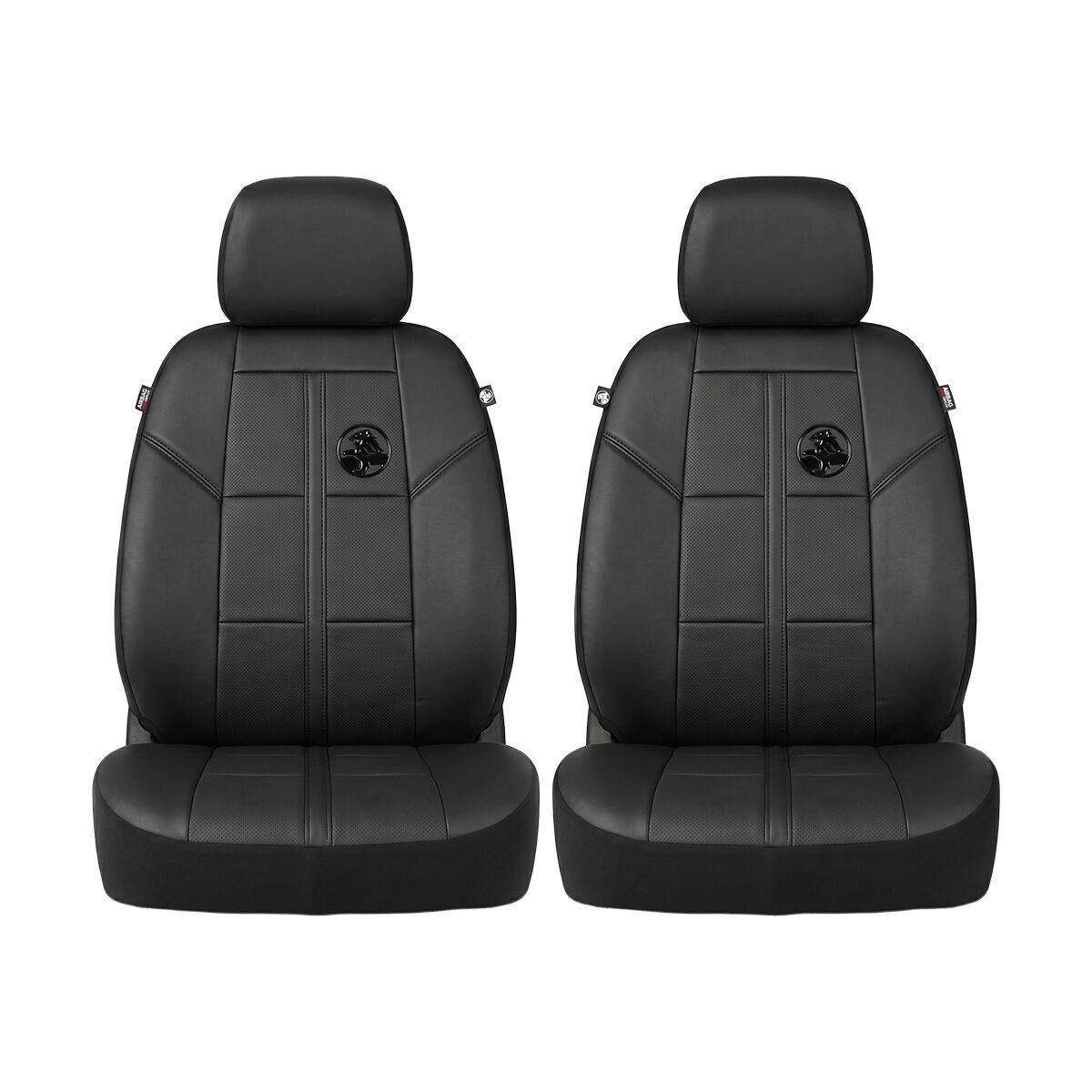 Holden 2-piece Redline Front Seat Covers - Black, , scaau_hi-res