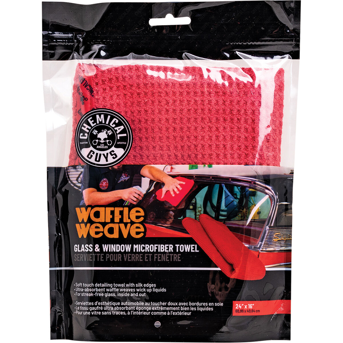 Chemical Guys Waffle Weave Glass Towel, , scaau_hi-res