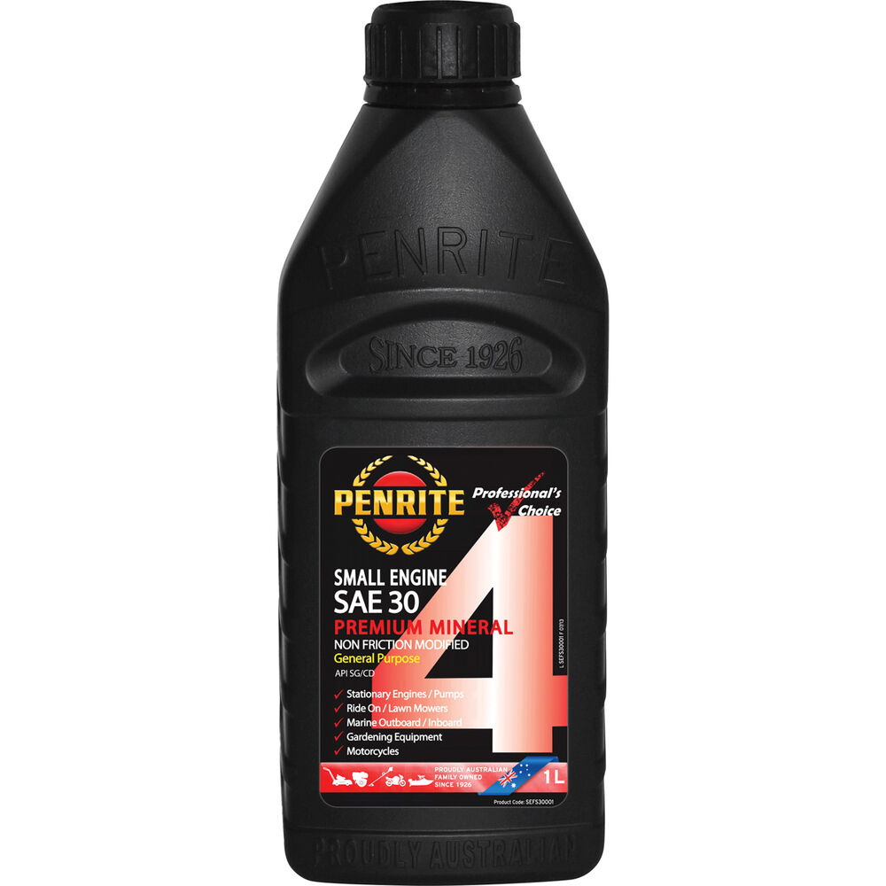 Penrite Small Engine 4 Stroke Engine Oil SAE30, 1 Litre Supercheap Auto