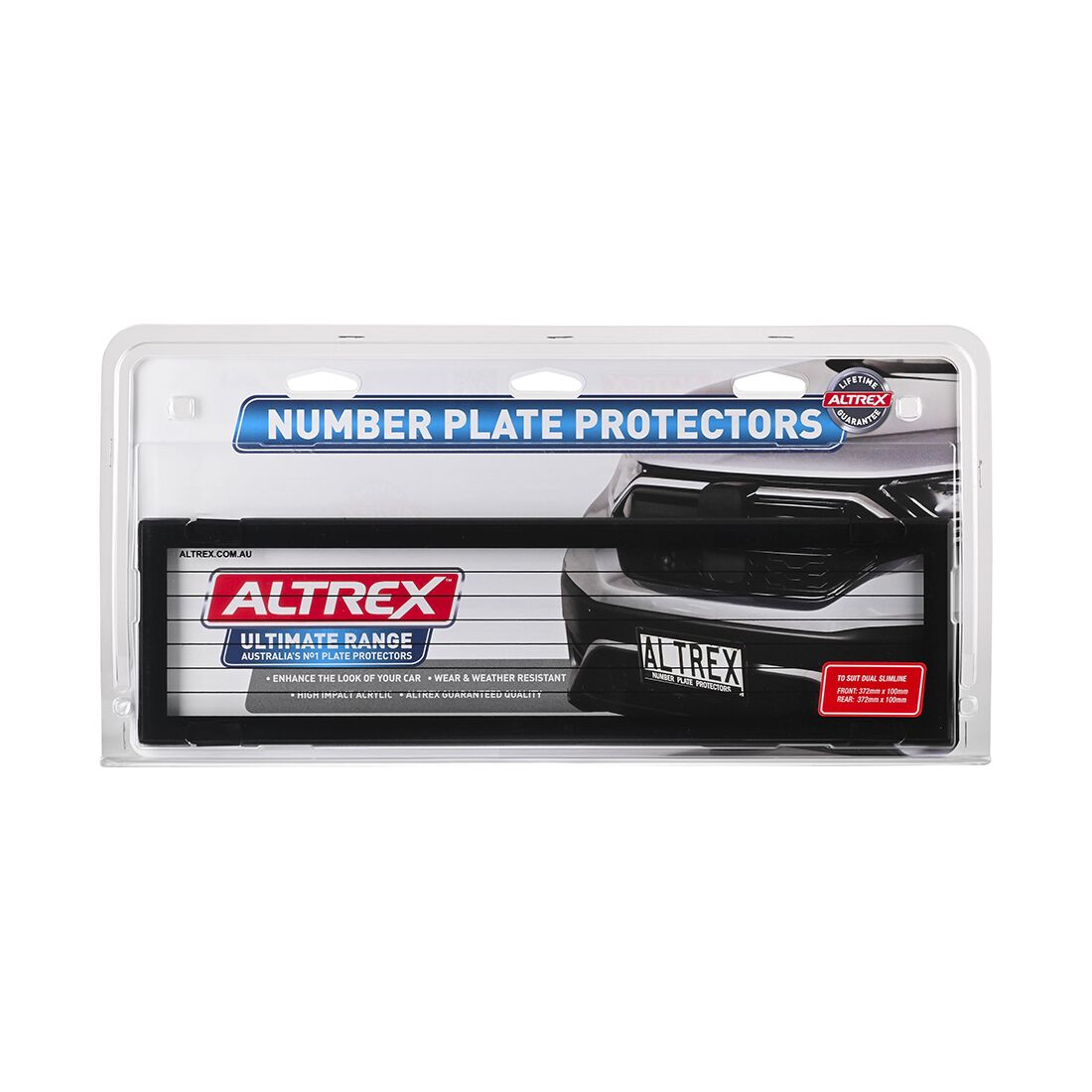 Altrex Number Plate Protector - 6 Figure Slimline With Lines 6VSL, , scaau_hi-res