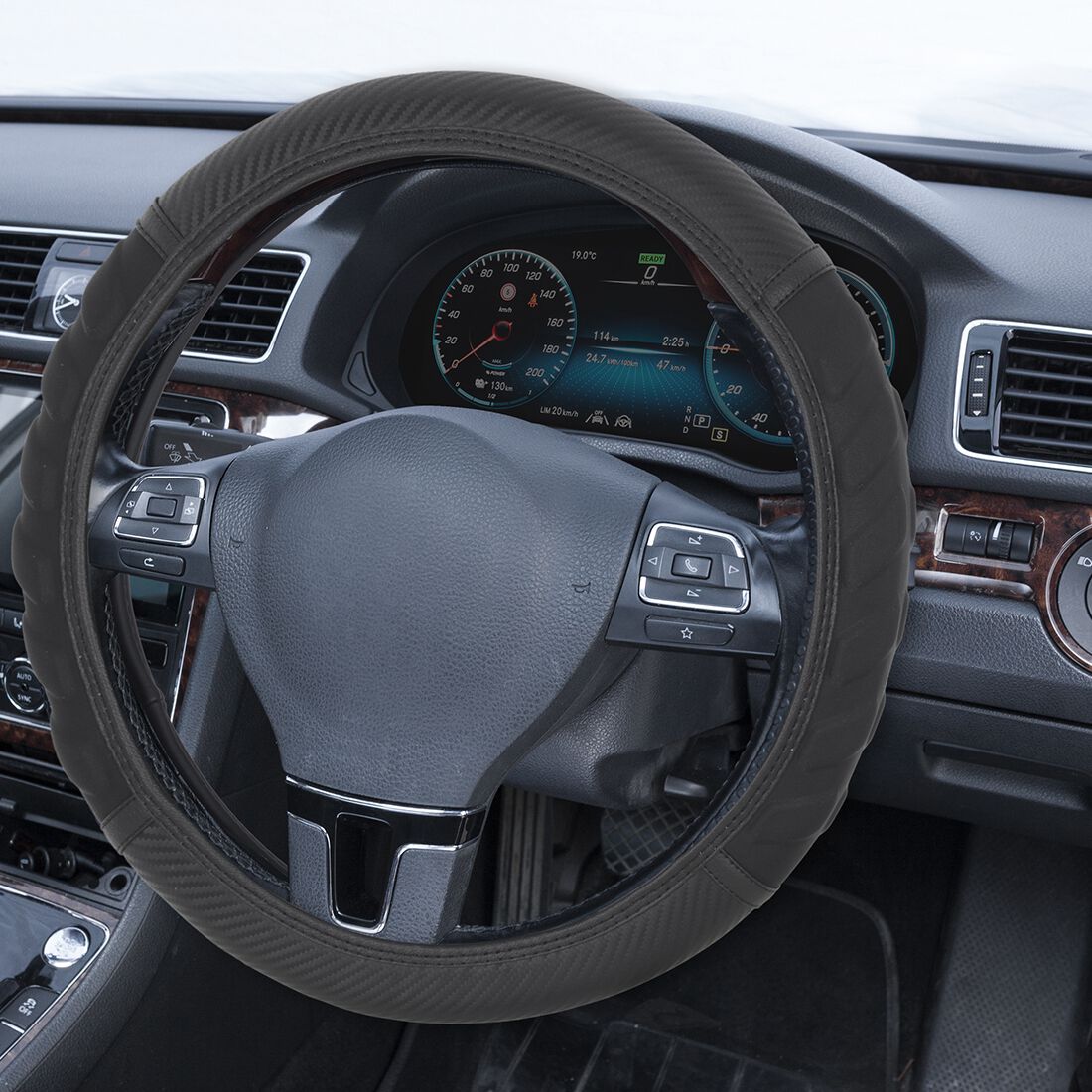 SCA Soft Steering Wheel Cover Black, , scaau_hi-res