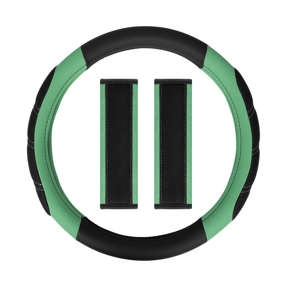 SCA Steering Wheel Cover & Seat Belt Buddie Set Aqua, , scaau_hi-res