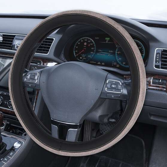 SCA Leather Look Steering Wheel Cover and Seat Belt Buddy Set Pink Shimmer, , scaau_hi-res