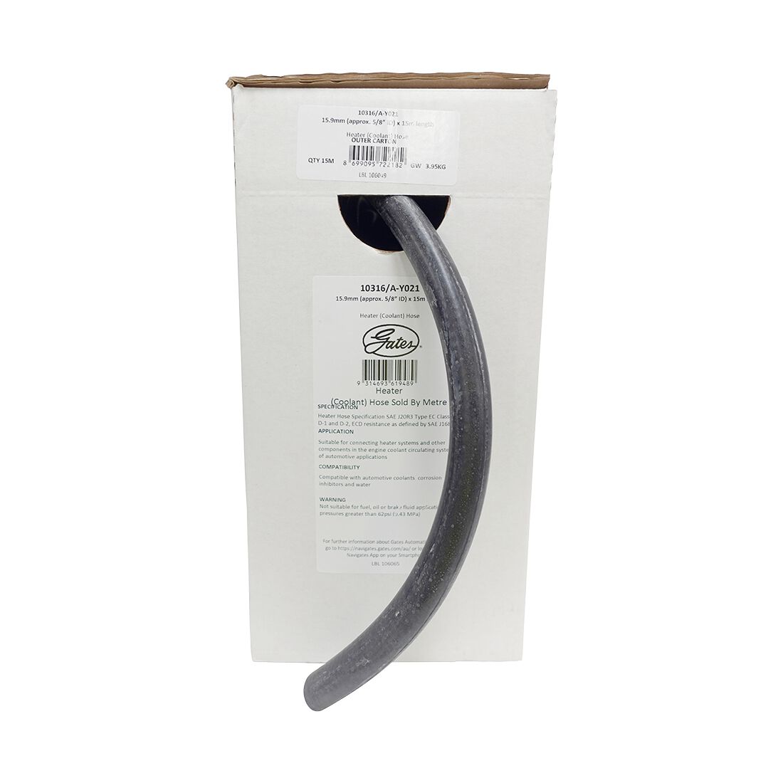 Gates Heater & Coolant Hose 15.9mm (3/4 inch) Sold by Metre, , scaau_hi-res