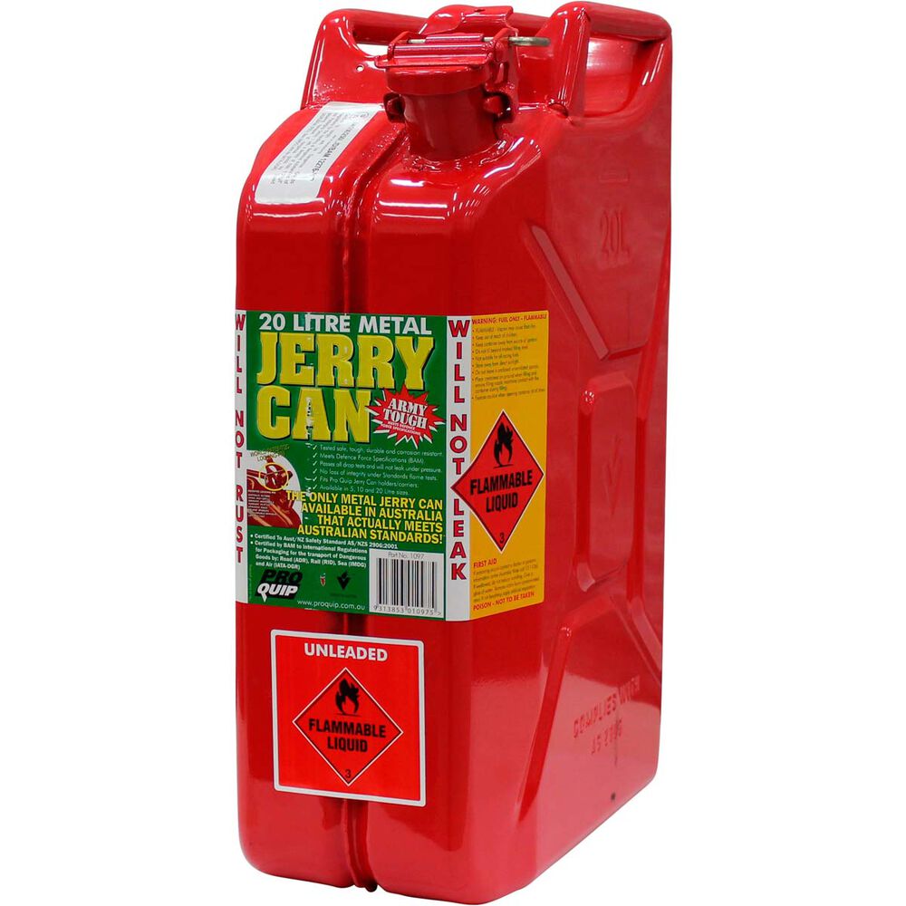 Pro Quip Metal Petrol Jerry Can 20 Litre Supercheap Auto