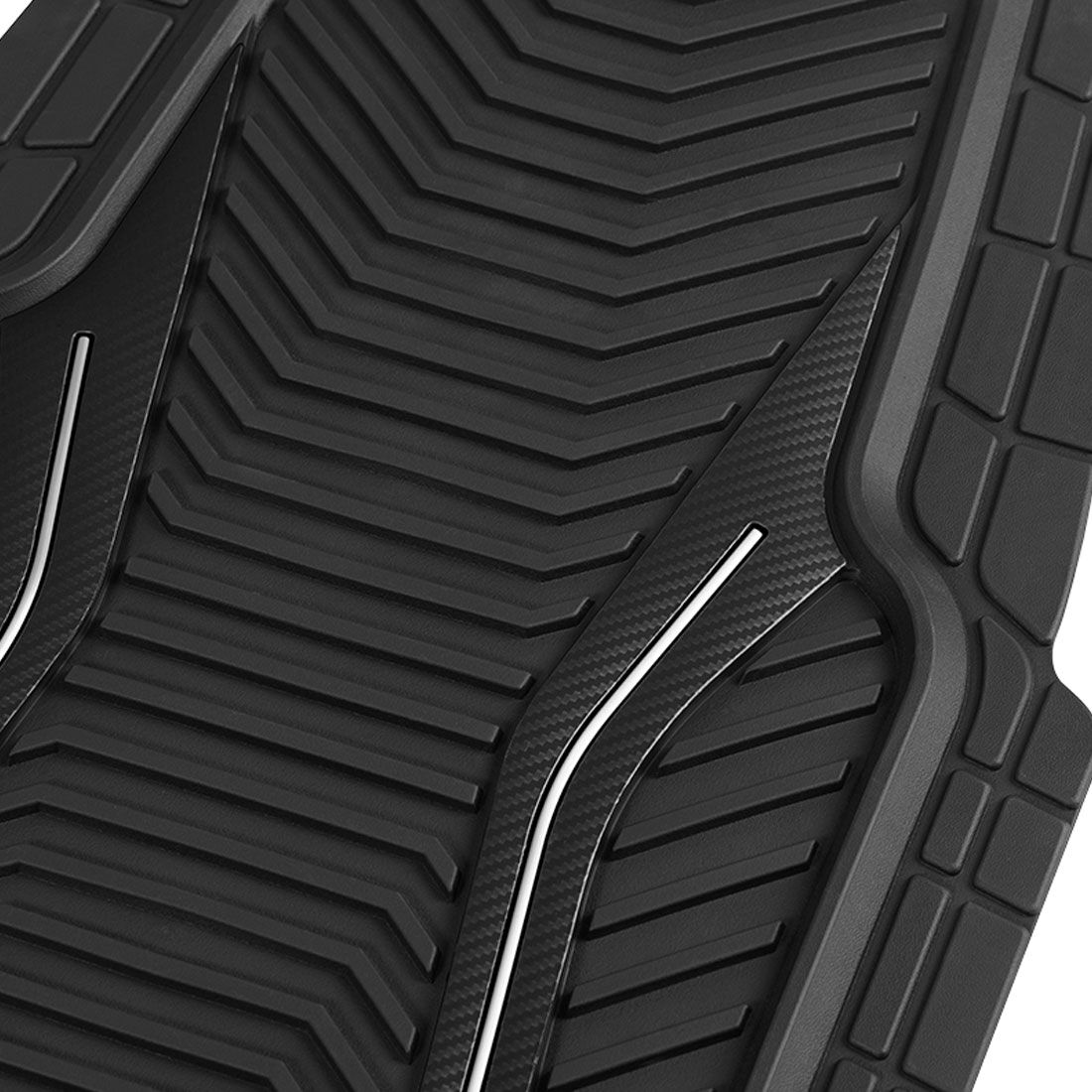 SCA Floor Mats PVC Rubber Sports Black Set of 4, , scaau_hi-res