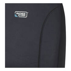 Ridge Ryder Canvas Seat Covers Charcoal/Black Piping Adjustable Headrests Airbag Compatible 30SAB, , scaau_hi-res