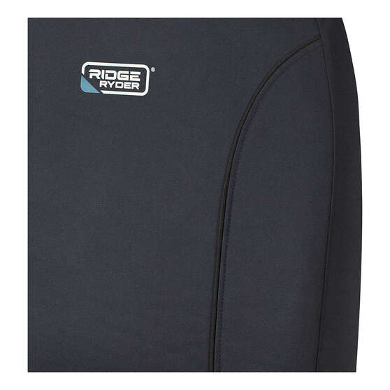 Ridge Ryder Canvas Seat Covers Charcoal/Black Piping Adjustable Headrests Airbag Compatible 30SAB, , scaau_hi-res