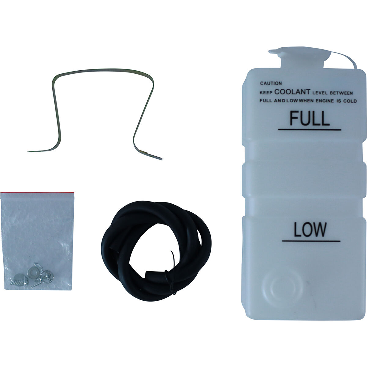 Radiator overflow tank purpose outlet