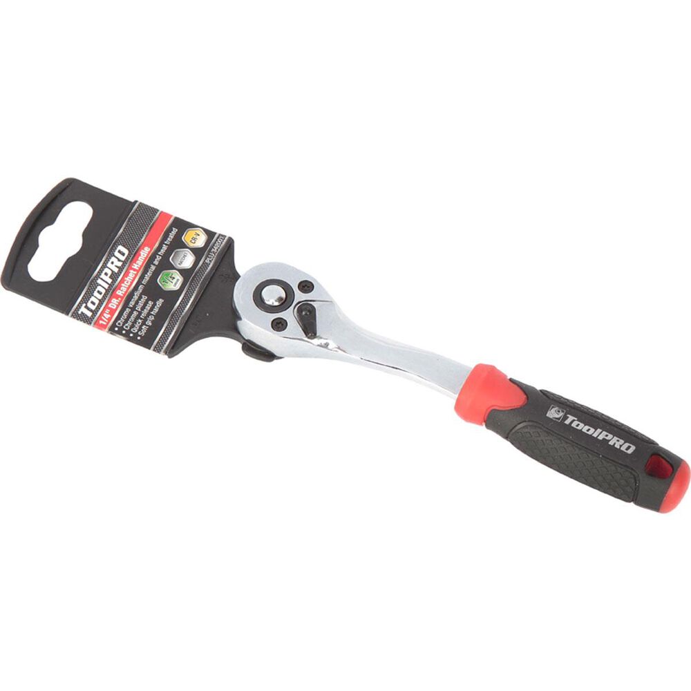 ToolPRO Ratchet Handle 1/4" Drive Soft Grip Supercheap Auto