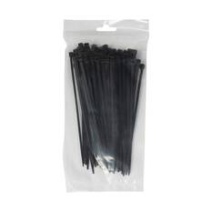 SCA Cable Ties 4.8mm X 200mm, Pack of 100, Black, , scaau_hi-res