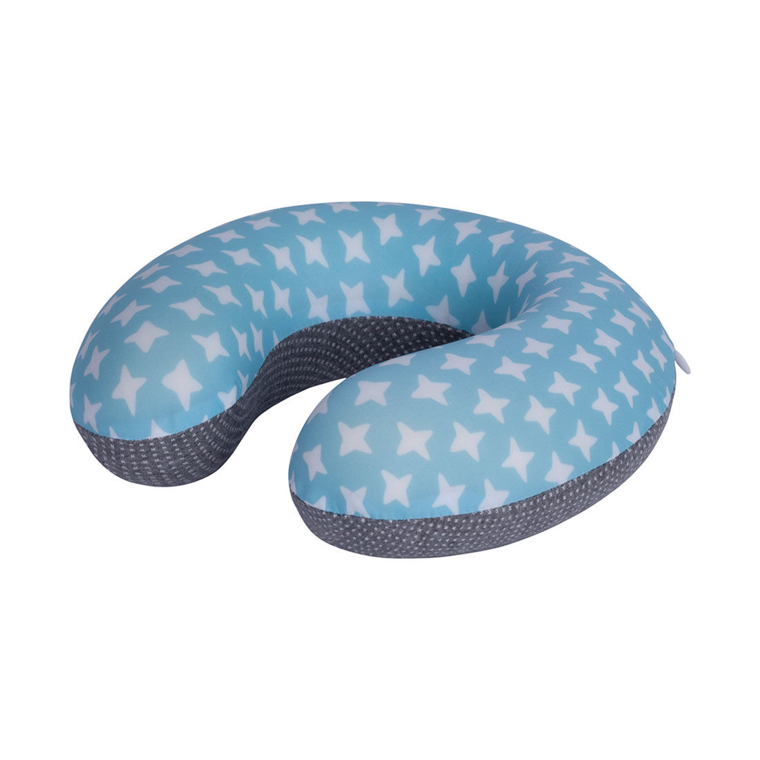 Cabin Crew Kids Neck Pillow Grey/Aqua, , scaau_hi-res