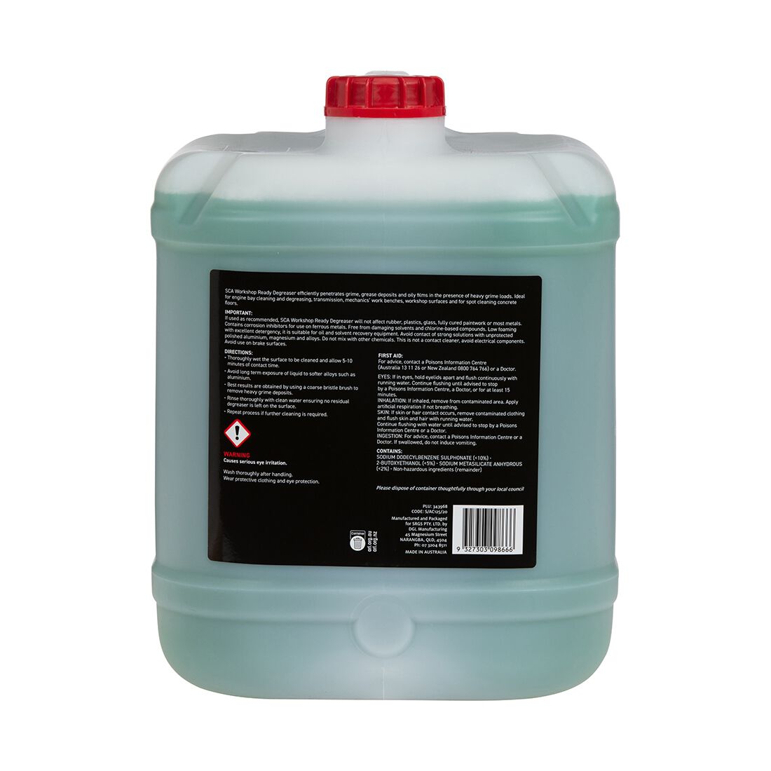 SCA Ready To Use Workshop Degreaser - 20 Litre, , scaau_hi-res