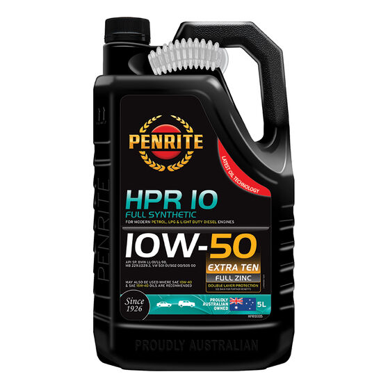 Penrite HPR 10 Engine Oil - 10W-50 5 Litre, , scaau_hi-res